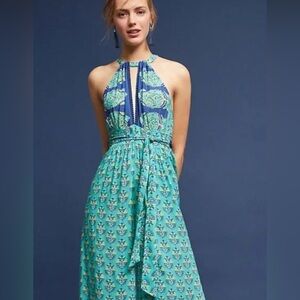 Plenty by Tracy Reese Teal and Navy Jumpsuit